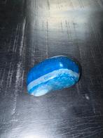 Blauw agaat steentje, Sieraden, Tassen en Uiterlijk, Edelstenen, Ophalen of Verzenden, Zo goed als nieuw