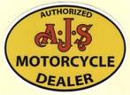 AJS Motorcycle Dealer sticker #8, Motoren, Ophalen of Verzenden