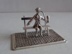 Miniatuur zilver DW2 man pijp bank zilveren miniaturen, Verzenden, Zilver