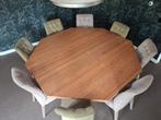 Eettafel en 8 stoelen, Ophalen, Zo goed als nieuw, 8 stoelen of meer