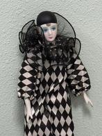 Antiek antieke harlekijnpop Harlekijn pop porselein clown, Verzamelen, Poppen, Ophalen of Verzenden, Zo goed als nieuw, H, H