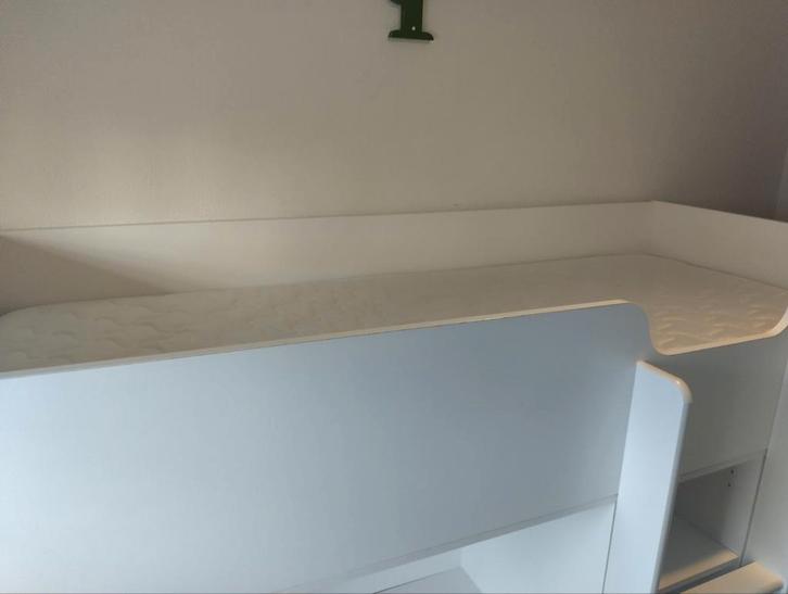 Halfhoogslaper met kast, bureau en lades, Kinderen en Baby's, Kinderkamer | Stapelbedden en Hoogslapers, Gebruikt, Halfhoogslaper