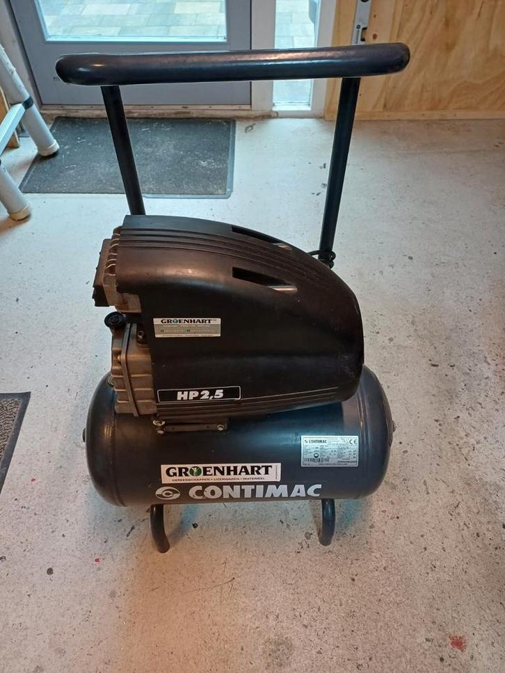 Contimac Compressor - 24L Tank, Doe-het-zelf en Verbouw, Compressors, Gebruikt, 6 tot 10 bar, 25 tot 100 liter, Minder dan 200 liter/min