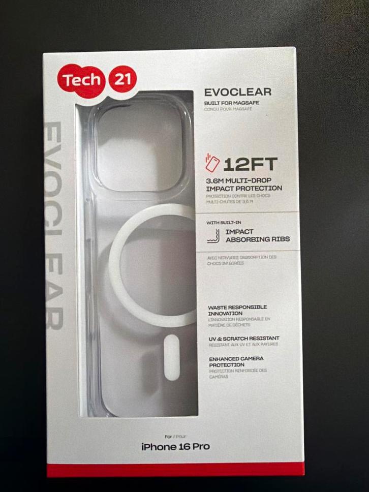 Tech21 EvoClear iPhone 16 Pro Hoesje - Nieuw, Telecommunicatie, Mobiele telefoons | Hoesjes en Frontjes | Apple iPhone, Nieuw
