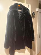 Vintage Zwarte Imitatie Bontjas - XL, Ophalen of Verzenden, Zo goed als nieuw, Maat 46/48 (XL) of groter, Zwart