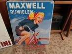 Maxwell Rijwielen Emaille Reclamebord, Antiek en Kunst, Antiek | Emaille, Ophalen of Verzenden