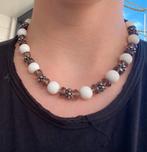 Prachtige collier zilver met rookkwarts, Verzenden, Wit, Nieuw, Steen of Mineraal