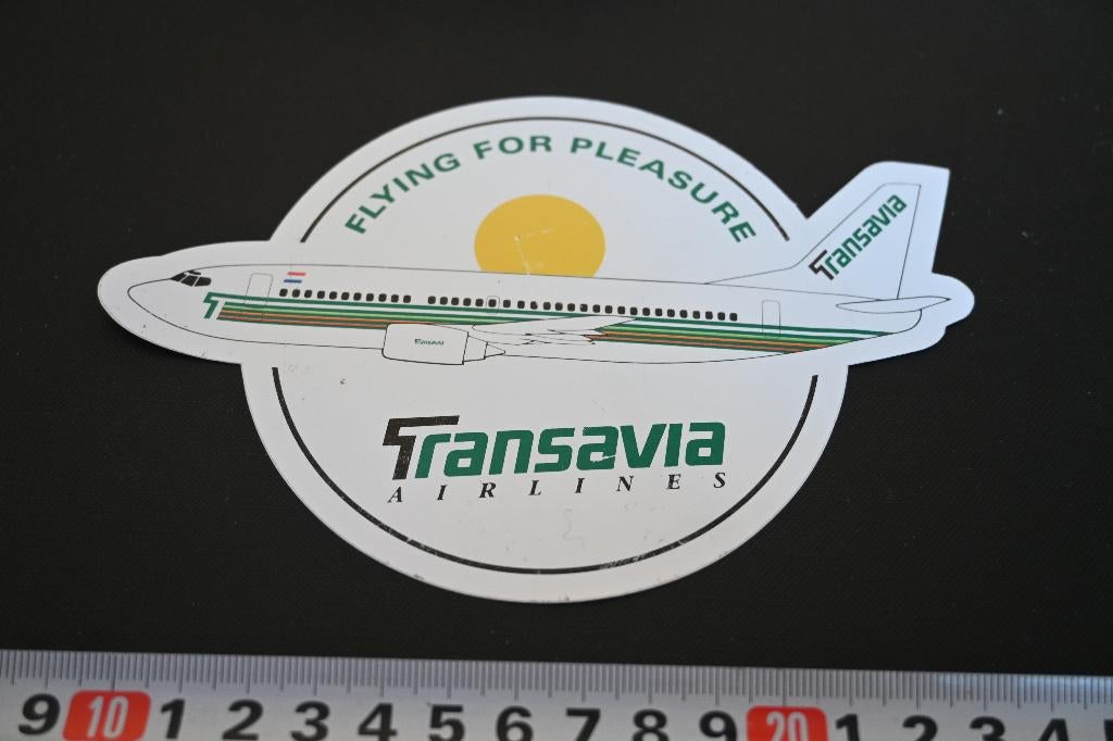 sticker Flying for pleasure  TRANSAVIA Airlines *, Ophalen, Zo goed als nieuw