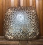Vintage Arlux glaskap plafondlamp/plafonnière. Goudkleurig, Ophalen of Verzenden, Zo goed als nieuw