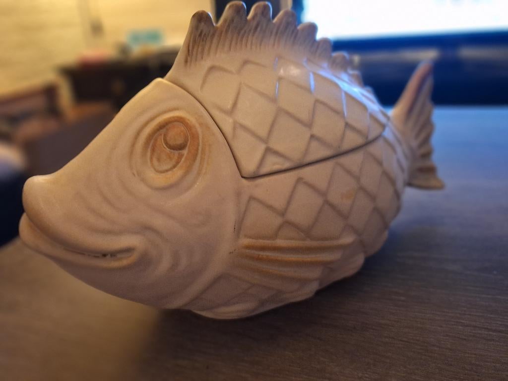 MR- West Germany - Vis terrine,  Vintage - Jaren 60 tot 80, Keramiek, Overige typen, Ophalen of Verzenden, Zo goed als nieuw