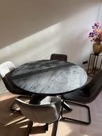 Ronde eettafel met stoelen, Huis en Inrichting, Complete eetkamers, Ophalen, Zo goed als nieuw