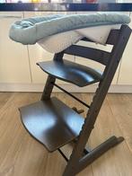Stokke Tripp Trapp Hazy Grey met newbornset, Ophalen, Gebruikt, Meegroeistoel, Aanschuifbaar