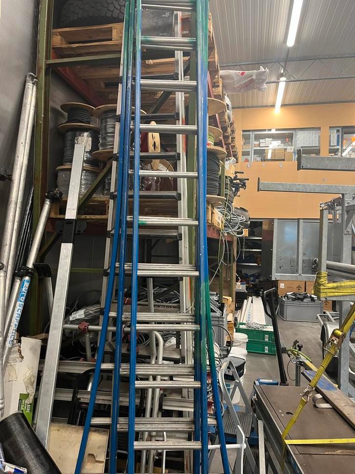 4x Ladder - 3x12 Treden - Gekeurd!, Doe-het-zelf en Verbouw, Ladders en Trappen, Gebruikt, Ladder, 4 meter of meer, Opvouwbaar of Inschuifbaar
