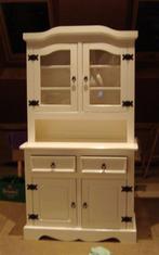Landelijke witte kast, Ophalen, 100 tot 150 cm, 25 tot 50 cm, Met deur(en)
