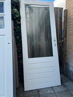 Deur Hardhout 82x201,5, Doe-het-zelf en Verbouw, Deuren en Horren, Ophalen, Gebruikt, 80 tot 100 cm, Buitendeur