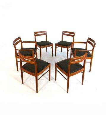 6x gerestaureerde Deense eetkamerstoel, Bramin ‘70 beschikbaar voor biedingen