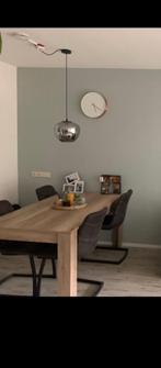 Eettafel met stoelen, Huis en Inrichting, Tafels | Eettafels, Ophalen, 50 tot 100 cm, Zo goed als nieuw, 150 tot 200 cm