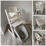 ZGAN! Stokke Tripp Trapp wit met babyset, newbornset, hoes, Kinderen en Baby's, Kinderstoelen, Ophalen of Verzenden, Zo goed als nieuw
