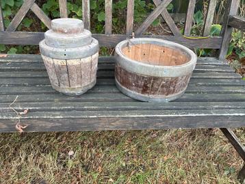 Vintage Houten kaasvat beschikbaar voor biedingen