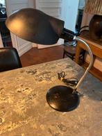 VINTAGE BUREAULAMP ALUMINOR ZWART CHROOM FRANS, Ophalen of Verzenden, Zo goed als nieuw, Metaal, Minder dan 50 cm