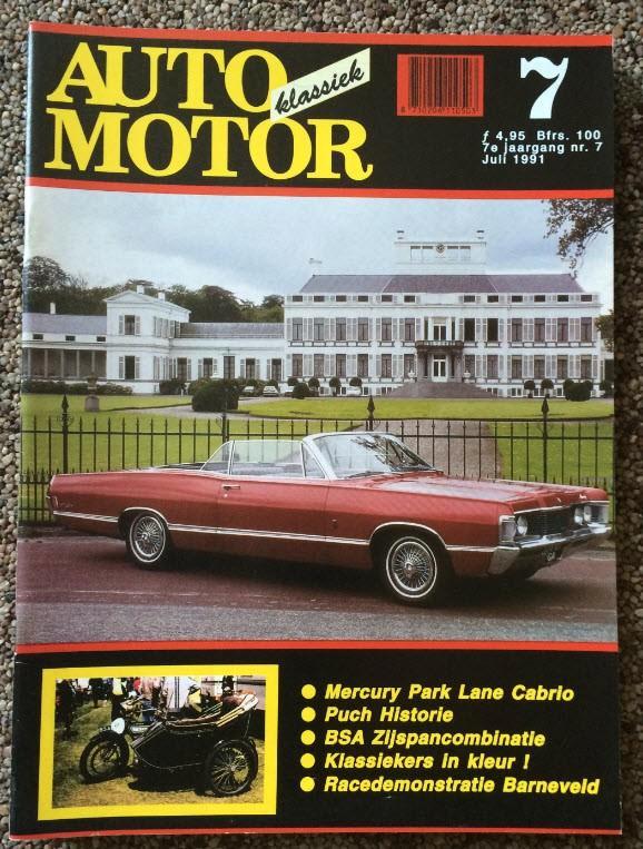 AMK: Mercury Park Lane cabrio, Puch historie, BSA zijspan, Boeken, Auto's | Folders en Tijdschriften, Gelezen, Algemeen, Ophalen of Verzenden