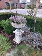 Tuinvaas op sokkel, brocante,  klassiek, Ophalen, Steen, Gebruikt, Rond