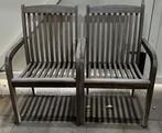 Teak tuinstoelen (2 stuks), Ophalen, Gebruikt, Teakhout, Stapelbaar