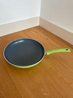 Groene Koekenpan - Gebruikt, Huis en Inrichting, Keuken | Potten en Pannen, Gebruikt, Inductieplaat, Aluminium, Ophalen of Verzenden