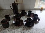 mokka servies 9 delig, Ophalen, Gebruikt, Keramiek, Effen