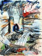 Werk op papier uit 1993, zonder titel, van Gerard Immerzeel, Ophalen of Verzenden, Minder dan 50 cm, Tekening, Minder dan 50 cm