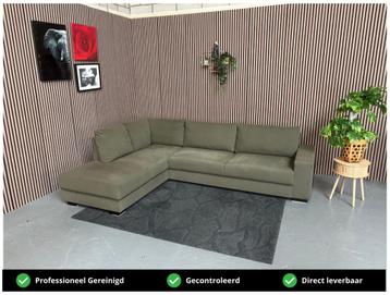 GRATIS LEVERING Hoekbank Donkergroen 290x215 REFURBISHED beschikbaar voor biedingen