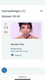 Voorstelling Nienke Plas, Tickets en Kaartjes, Twee personen
