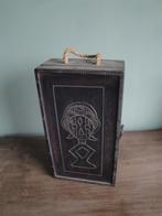 LEUKE OUDE BROCANTE HOUTEN WIJNKOFFER, Huis en Inrichting, Woonaccessoires | Wijnrekken, Gebruikt, Ophalen of Verzenden, Minder dan 5 flessen