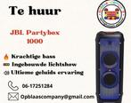 Jbl partybox 1000 te huur, Ophalen of Verzenden, Zo goed als nieuw, 120 watt of meer, JBL