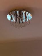 Plafondlamp van glas en Chrome, Gebruikt, Ophalen of Verzenden, Glas