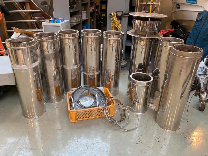 Kachelpijpen set, Huis en Inrichting, Kachels, Gebruikt, Houtkachel, Hout, Ophalen