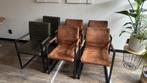 6 eetstoelen, Huis en Inrichting, Stoelen, Ophalen, Zo goed als nieuw, Bruin, Vijf, Zes of meer stoelen