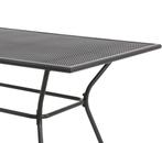 Tuintafel grijs metaal rechthoek 145 x 90 cm model Nordic, Ophalen of Verzenden, Nieuw, Rechthoekig, Metaal