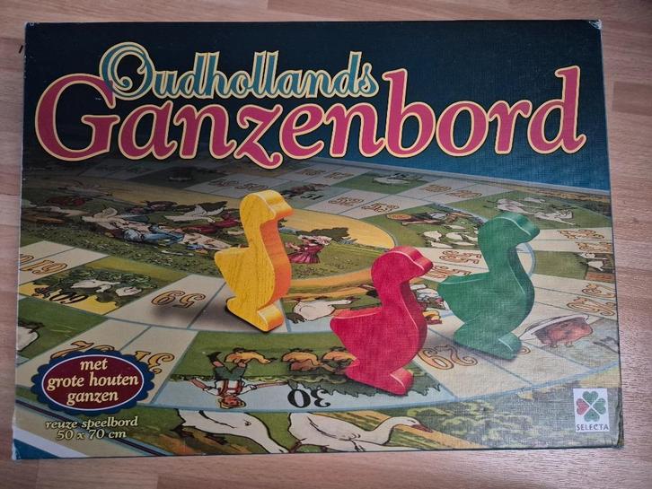 Oudhollands Ganzenbord, Hobby en Vrije tijd, Gezelschapsspellen | Bordspellen, Zo goed als nieuw, Een of twee spelers, Drie of vier spelers