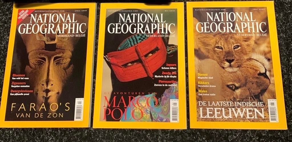 National Geographic magazine,  2001( 9 edities), Ophalen of Verzenden, Zo goed als nieuw, Wetenschap en Natuur