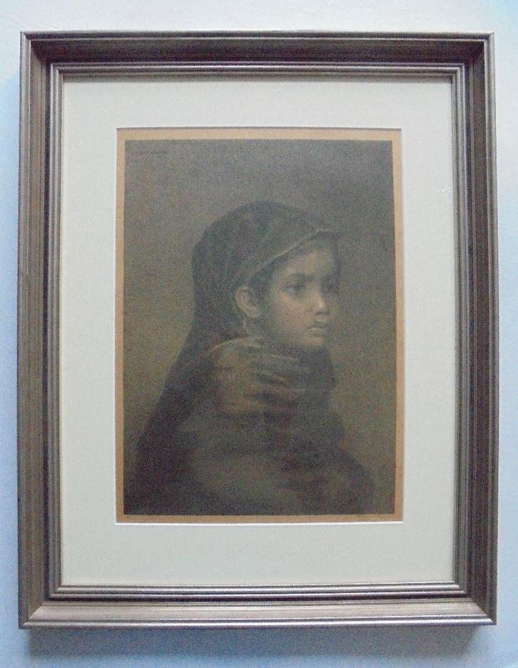 Willem Dooyewaard.1892-1980.Indonesisch meisje.Prachtig!, Antiek en Kunst, Kunst | Schilderijen | Klassiek, Ophalen