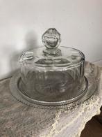 Oude glazen brocante ( kaas ) stolp, Antiek en Kunst, Ophalen of Verzenden