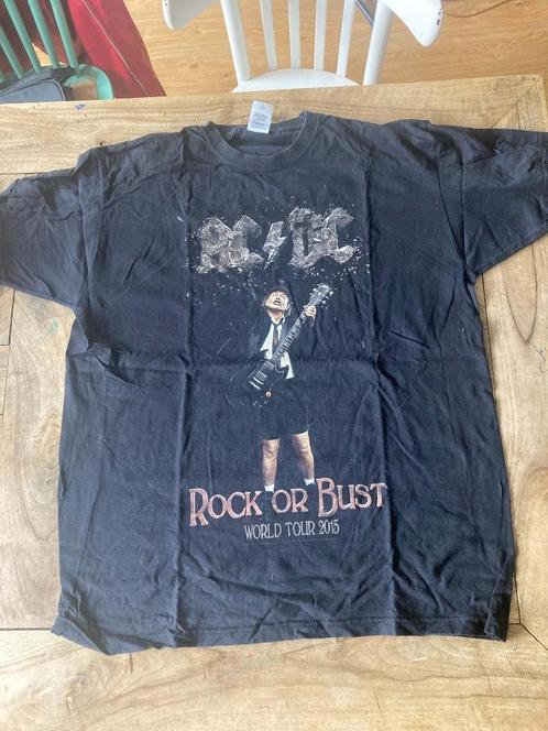 AC/DC Rock or Bust 2015 world tour shirt - vintage retro, Kleding | Heren, T-shirts, Gedragen, Maat 52/54 (L), Zwart, Ophalen of Verzenden