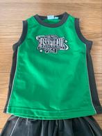Basketbal setje korte broek + singlet maat 116/122, Sport en Fitness, Basketbal, Verzenden, Zo goed als nieuw, Kleding