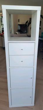 Kallax, wit met deuren & lades, Huis en Inrichting, Kasten | Wandmeubels, Ophalen, Gebruikt, 100 tot 150 cm, Minder dan 150 cm