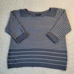 Ulla Popken dames knit trui 3/4 mouw maat 48 grijs blauw, Ulla Popken, Ophalen of Verzenden, Zo goed als nieuw, Maat 46/48 (XL) of groter