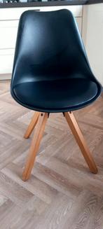6 mooie Eetkamerstoelen- Zwart, Huis en Inrichting, Stoelen, Hout, Zwart, Ophalen of Verzenden, Zo goed als nieuw
