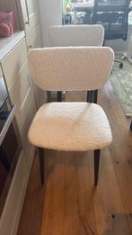 Witte stoelen teddy stof, Huis en Inrichting, Stoelen, Ophalen of Verzenden, Gebruikt, Zwart, Stof