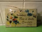 Antiek oud cacaoblik Bensdorp Five o'clock chocolate, Verzamelen, Blikken, Ophalen, Gebruikt, Overige, Overige merken