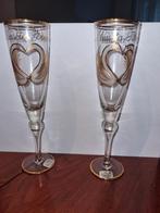 Bruiloft champagne glas en ringenkussen, Ophalen